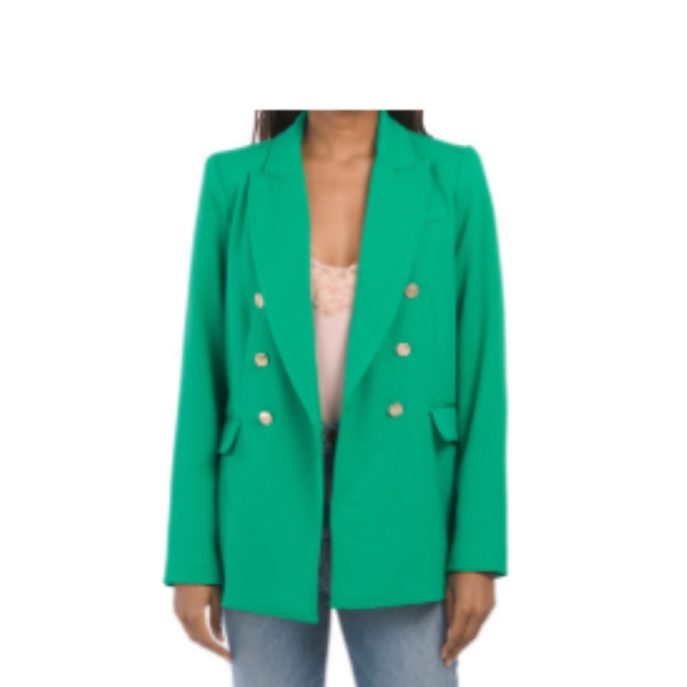 Rachel Zoe Green Notch Neck Blazer Size Small